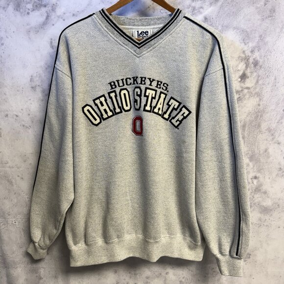 Vintage Ohio State Buckeyes Sweatshirt Men Large 24.5x25.5 Lee Sport College - Picture 2 of 10